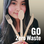 ECOFRIENDS Bamboo Cutlery Set with Travel Pouch | FSC - Certified, Zero - Waste, Eco - Friendly Utensils - Box of 50 - ECOFRIENDS - ECOFRIENDS