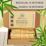 ECOFRIENDS Bamboo Cutlery Set with Travel Pouch | FSC - Certified, Zero - Waste, Eco - Friendly Utensils - Box of 50 - ECOFRIENDS - ECOFRIENDS