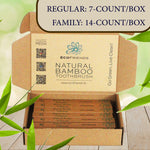 ECOFRIENDS Natural Bamboo Toothbrush | Eco - Friendly Dental Care | Box of 14 - ECOFRIENDS - ECOFRIENDS