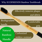 ECOFRIENDS Natural Bamboo Toothbrush | Eco - Friendly Dental Care | Box of 7 - ECOFRIENDS - ECOFRIENDS
