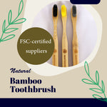 ECOFRIENDS Natural Bamboo Toothbrush | Eco - Friendly Dental Care | Box of 7 - ECOFRIENDS - ECOFRIENDS